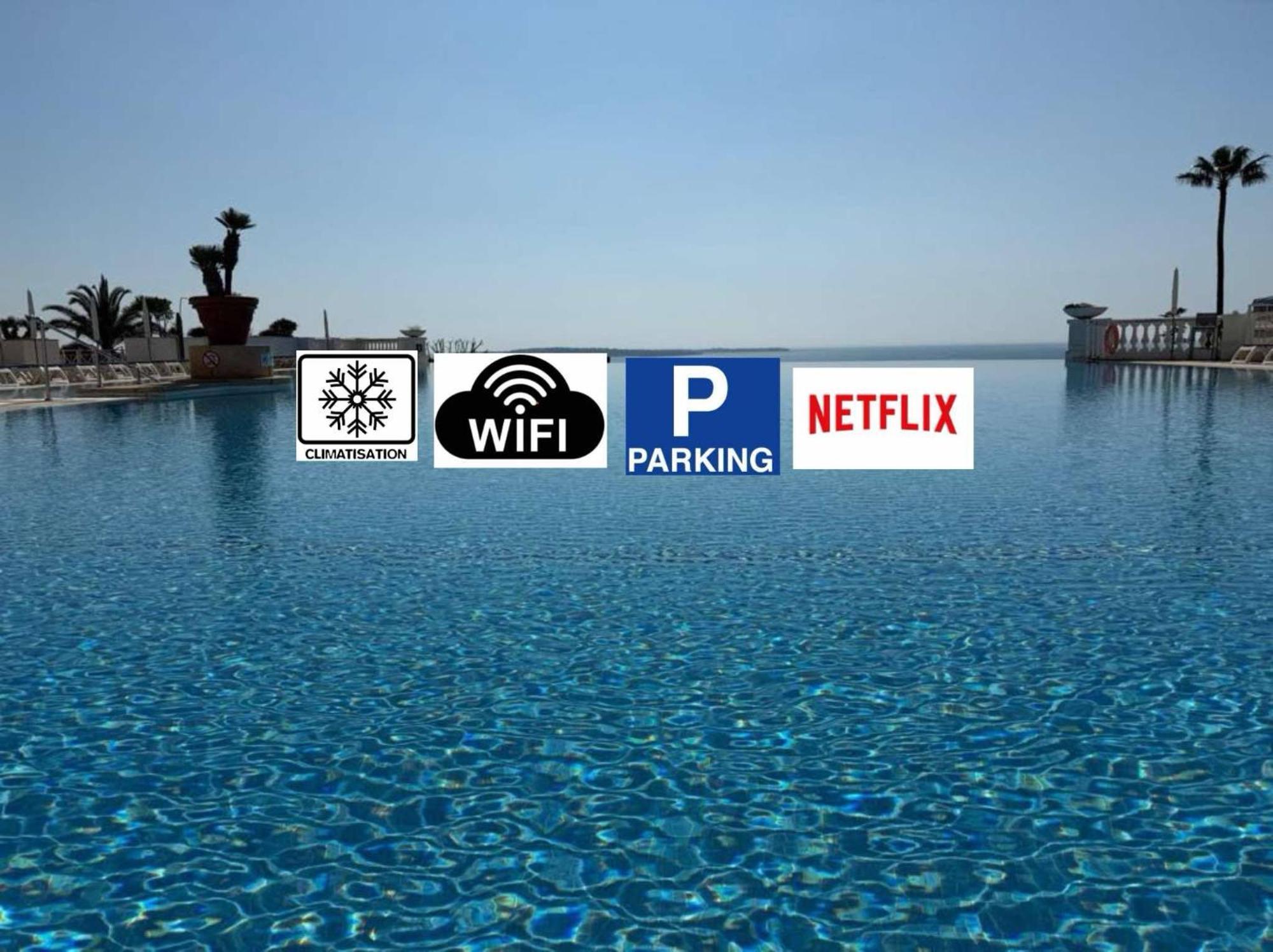 Studio Vue mer et Piscine Climatisation Wifi Cannes Esterno foto